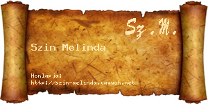 Szin Melinda névjegykártya